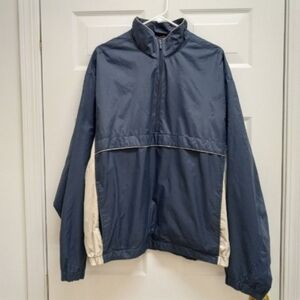 Dockers Golf Windbreaker Jacket XL Blue Lightweight Half Zip Activewear